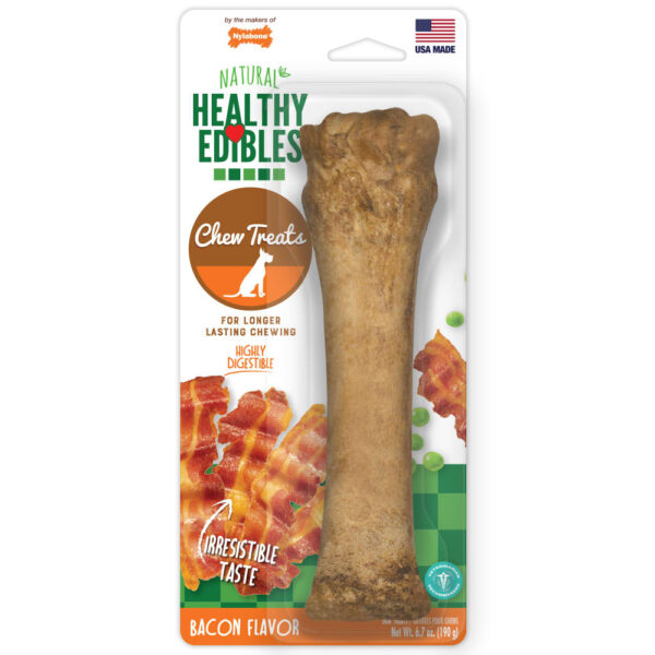 Nylabone Natural Healthy Edibles Bacon Flavored Bone - Image 2