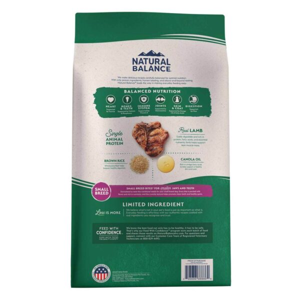 Natural Balance L.I.D. Lamb & Brown Rice Small Bites - 12 lb. - Image 2