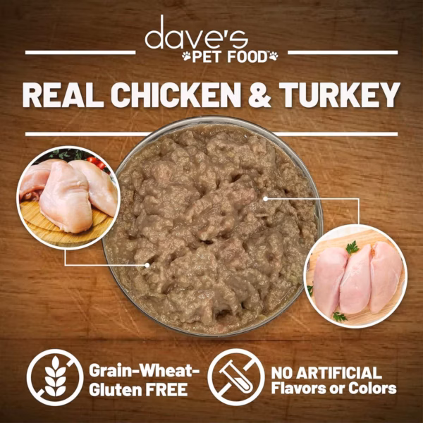 Dave's Grain Free Chicken & Turkey Saucey Pate Dinner - 5.5 oz. - Image 2