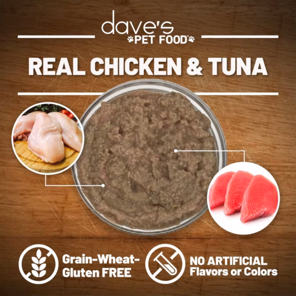 Dave's Grain Free Chicken & Tuna Saucey Pate Dinner - 5.5 oz. - Image 2