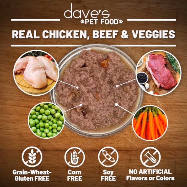 Dave's GRAVYlicious Chicken & Beef w/ Veggies Pate - 12 oz. - Image 2