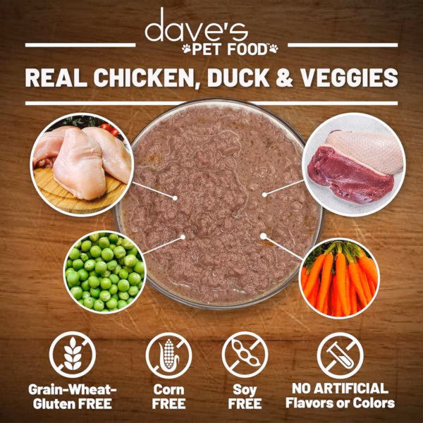 Dave's GRAVYlicious Chicken & Duck w/ Veggies Pate - 12 oz. - Image 2