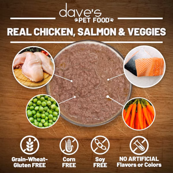 Dave's GRAVYlicious Chicken & Salmon w/ Veggies Pate - 12 oz. - Image 2