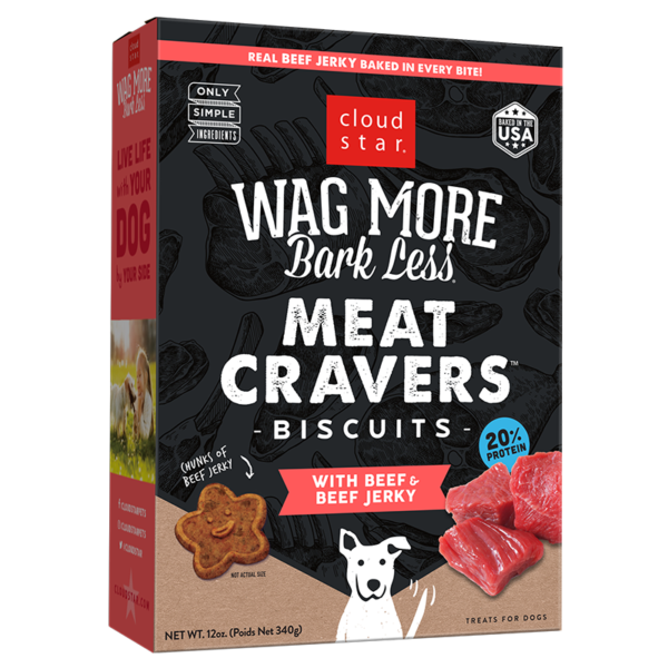Wag More Bark Less Meat Cravers Beef Dog Treats - 12 oz.