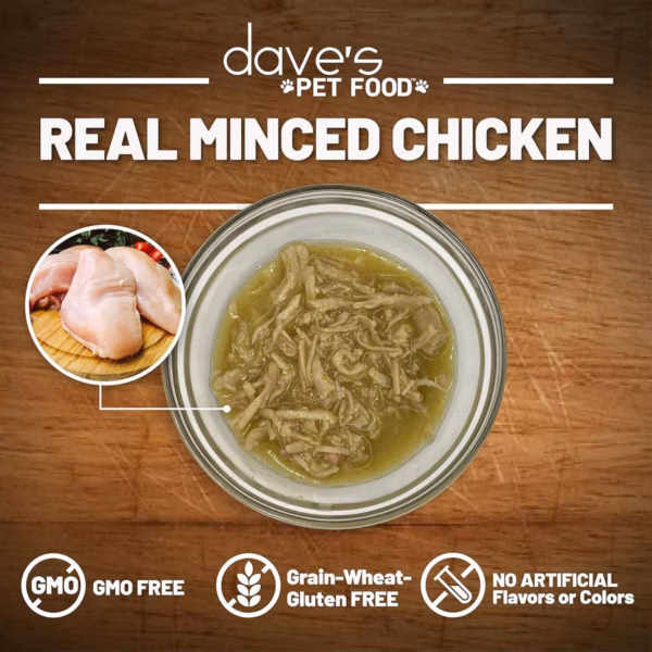 Dave's Naturally Healthy Minced Chicken Cat Food - 2.8 oz. - Image 2