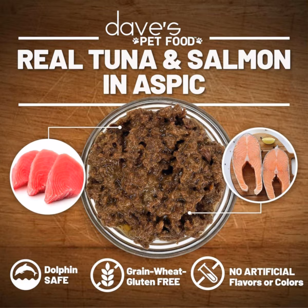 Dave's Naturally Healthy Tuna & Salmon in Aspic Food - 3 oz. - Image 2