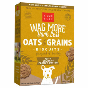 Wag More Bark Less Oats & Grains Crunchy Peanut Butter Dog Biscuits - 16 oz.