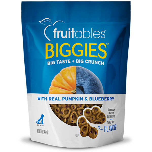 Fruitables Biggies Pumpkin & Blueberry Dog Treats - 16 oz.