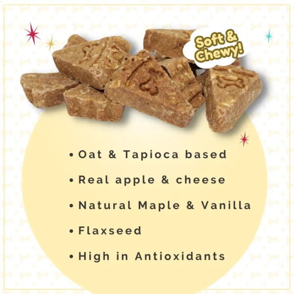 Lazy Dog Co. Pup-Pie & Ice Cream Slices Apple Cheddar w/ Maple & Vanilla Dog Treats - 5 oz. - Image 2