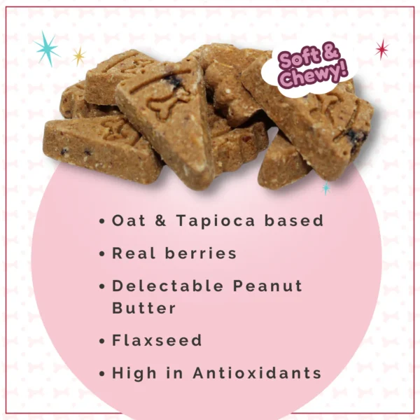Lazy Dog Cookie Co. Pup-Pie & Ice Cream Slices Triple Berry w/ Peanut Butter Dog Treats - 5 oz. - Image 2
