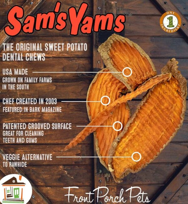 Sam's Yams Veggie Rawhide Sweet Potato Dog Chewz - 5 oz. - Image 4