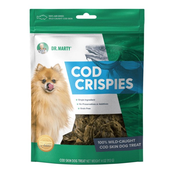 Dr. Marty Cod Skin Crispies Dog Treat - 4 oz.