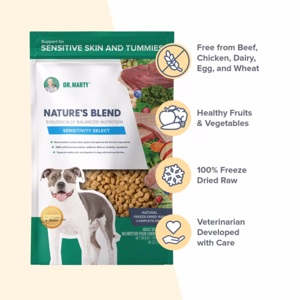 Dr. Marty Nature's Blend Sensitivity Select Freeze-Dried Dog Food - 80 oz. - Image 3