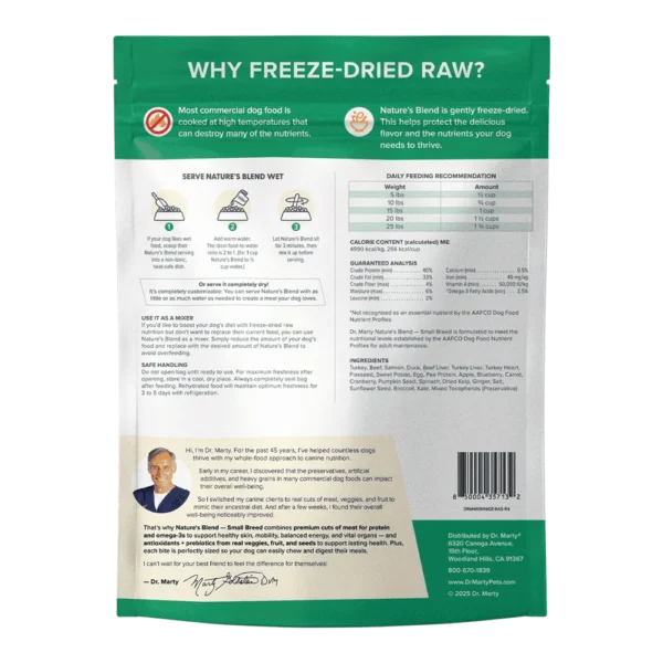 Dr. Marty Nature's Blend Small Breed Freeze-Dried Dog Food - 80 oz. - Image 2