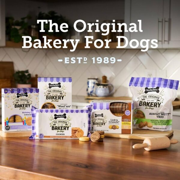 Three Dog Bakery Lick'n Crunch Sandwich Cookies Peanut Butter & Vanilla Dog Treats - 13 oz. - Image 5