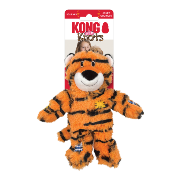 KONG Wild Knots Tiger Dog Toy - 7 in.
