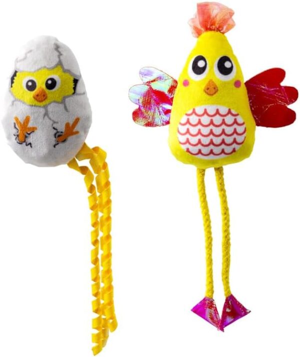 KONG Scrattles Chicken Catnip Toy - 2 pk. - Image 2