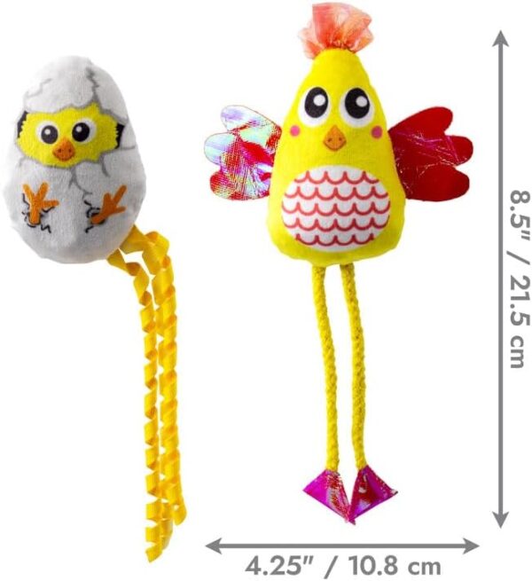 KONG Scrattles Chicken Catnip Toy - 2 pk. - Image 3