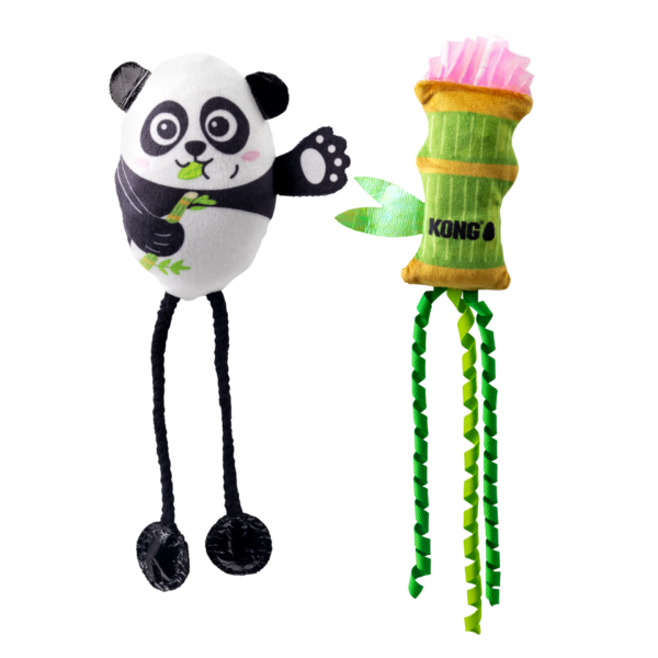 KONG Scrattles Panda Cat Toy w/ Catnip - 2 pk. - Image 2