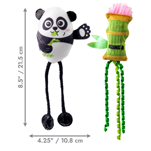 KONG Scrattles Panda Cat Toy w/ Catnip - 2 pk. - Image 3