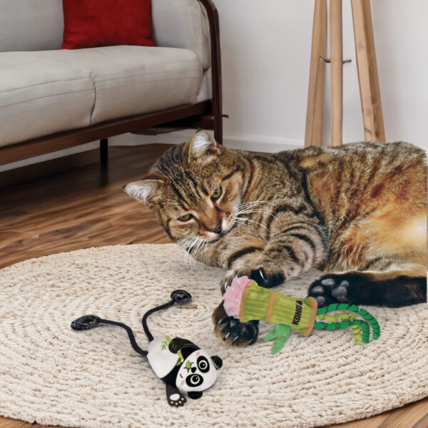 KONG Scrattles Panda Cat Toy w/ Catnip - 2 pk. - Image 4