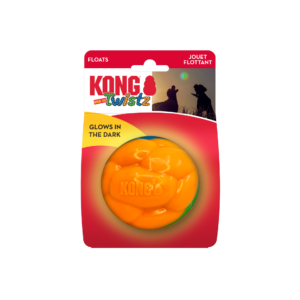 KONG Twistz Glow in the Dark Ball Dog Toy - Large