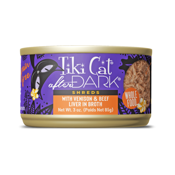 Tiki Cat After Dark Shreds Venison & Beef Liver - 3 oz. can